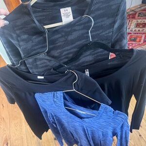 FABLETICS, KIRKLAND & UNDER ARMOUR WOMEN'S ACTIVE SHIRT BUNDLE OF 4 SIZE SMALL 1